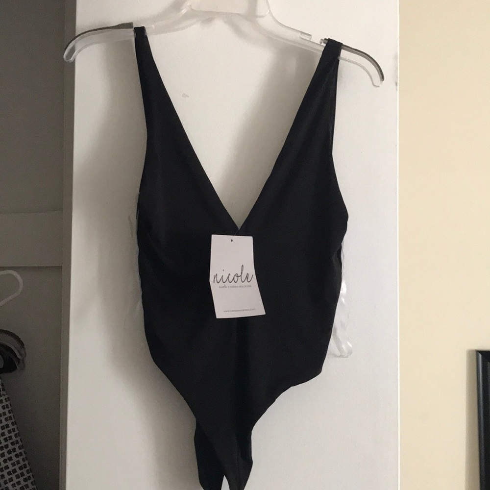 Nicole x Naked Wardrobe One Piece Swimsuit (Black)
